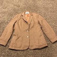 VTG JH Collectibles Sz 10/11 Brown Long Sleeve Womens Suit Blazer A14