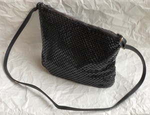 whiting and davis black mesh purse