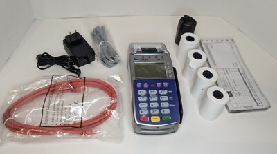 VeriFone VX520 Credit Card POS Terminal Dial ETH Power Card Chip Reader