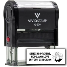 Vivid Stamp Sending prayers, hope, and love in your direction Rubber Stamp