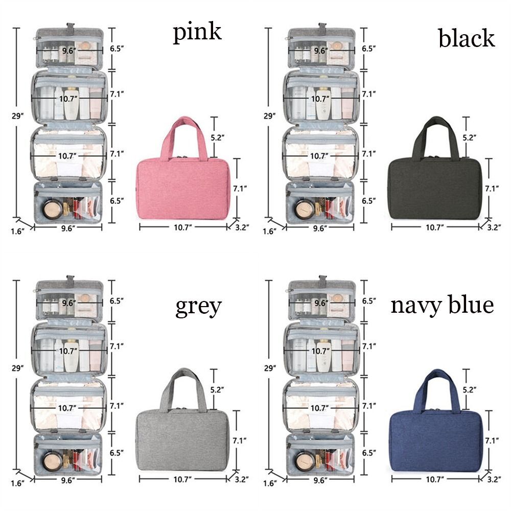 Hanging Hook Cosmetic Case Toiletries Container Makeup Organizer ...