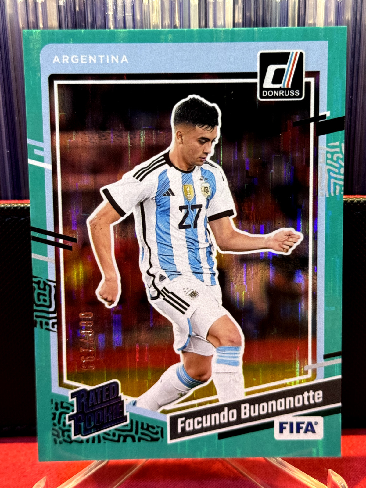 FACUNDO BUONANOTTE #080/199 AQUA 2023-24 Panini DONRUSS FIFA ARGENTINA RC