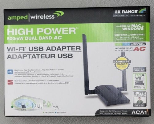 Amped Wireless ACA1-AC High Power 500mW Dual Band AC Wi-Fi USB Adapter SEALED - Picture 5 of 12