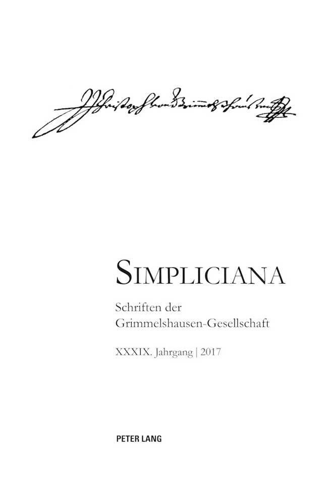 Thumbnail - Simpliciana Xxxix (2017) Peter Heßelmann Taschenbuch 464 S. Deutsch