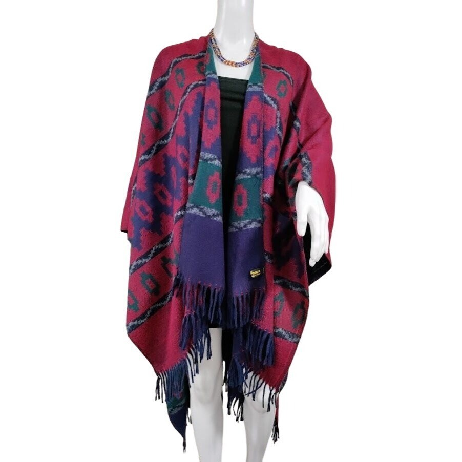 Forum Panco Poncho Artsey Cape Wrap Boho Sweater Lagenlook