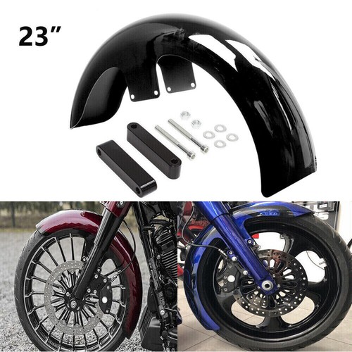 23" Wrap Vivid Black Front Fender For Harley Touring Electra Road Glide Custom