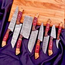 Professional Handmade Damascus knives set Chef Knife Set Kitchen Best Cutlery