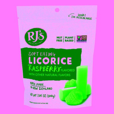Soft Eating Licorice Raspberry  7 Oz(Case Of 8) By Rjs Licorice