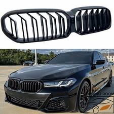 Gloss Black Front Kidney Grille Dual Slat Grill For Bmw 530i 540 G30 G31 2021-23