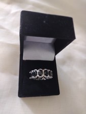 Black Onyx Oval Cut Grade A 3 mm Band Ring w/...