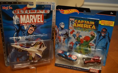 CAPTAIN AMERICA RED SKULL ULTIMATE MARVEL AIR FORCE HOT WHEELS DIE-CAST DEAL 