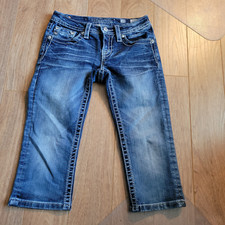 Miss Me Girl's Cuffed Capri Jeans Sz. 14