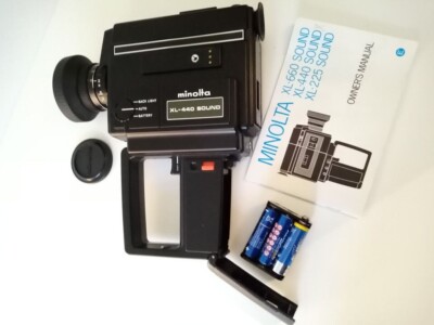 Vintage Minolta XL 440 SOUND Super 8 Movie Camera in Good