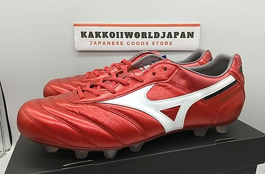 MIZUNO Soccer Cleats MORELIA 2 JAPAN Ruby Red / White