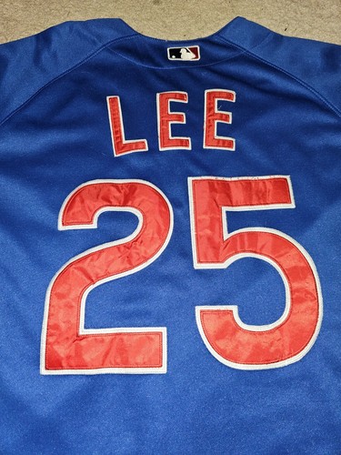 Maglia Chicago Cubs Derrek Lee #25 autentica Majestic taglia 54 blu - Foto 7 di 9