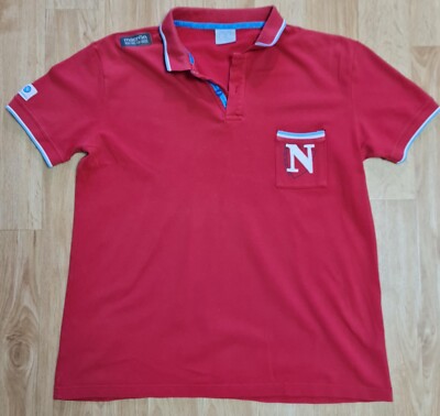 Macron Men's Polo T-Shirt Polo Shirt Size XL, Red, Regular Fit Short Sleeve