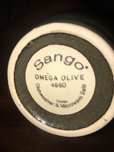 Set Of 4 Sango OMEGA Olive Mug EC - Picture 6 of 8