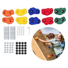 Rock Climbing Holds Deluxe Extra Large with Mounting Hardware Pack of 10 NEW 