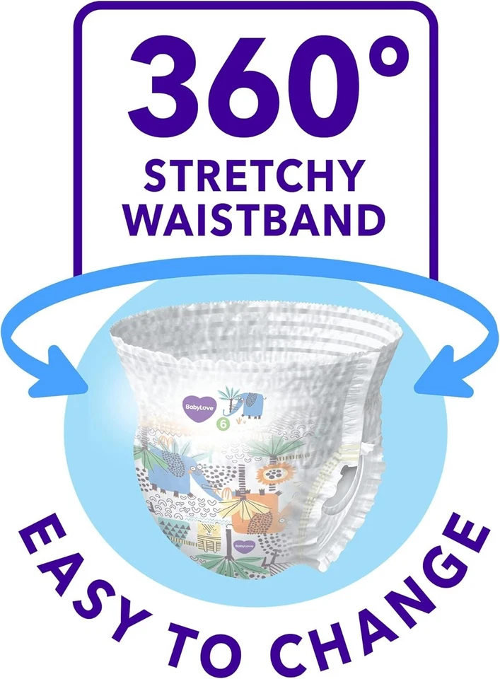 Babylove Nappy Pants Size 5 (12-17Kg) 100 Pieces (2 X 50 Pack) | FREE SHIPPING - image 2 of 4