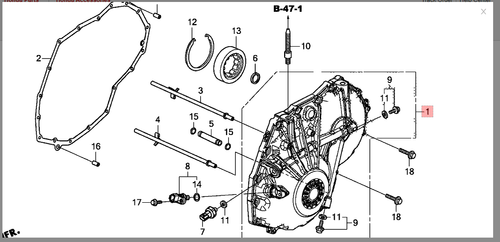 HONDA GENUINE OEM ACCORD Transmission L Side Cover 21230-5LJ-000 - Bild 3 von 3