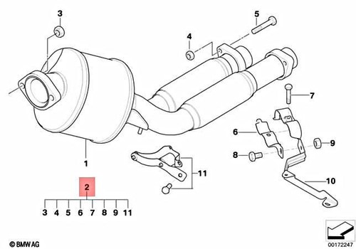 Genuine BMW E39 525d 530d Sedan Wagon Assembly Kit Open System Dpf 18100422101