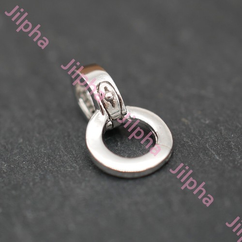 Colgante de perlas cz de plata esterlina 925 cierre con bisagras conector fianza A2959 - Imagen 6 de 12