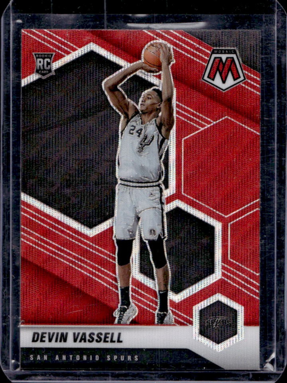 2020-21 Mosaic Devin Vassell RC Red Wave Rookie #221 Spurs