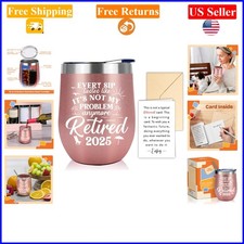 Retirement Gift Tumbler for Women 12 oz Rose Gold Insulated Stainless Steel