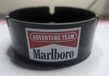 Vintage 1980s Marlboro Adventure Team Ashtray Melamine Black Brookpark 1601
