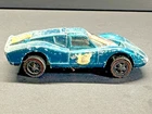 Vintage Mattel 1968 Redline Hot Wheels Blue Ford MK IV