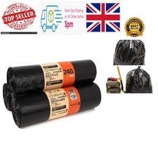 240L Wheelie Bin Liners – 55 µm Micron Thick, Reusable and Extra Strong Wheel...