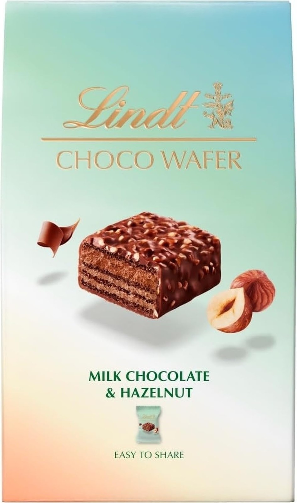 Lindt Choco Wafer Milk Chocolate & Hazelnut Box | 135g | Contains 9 - Image 2