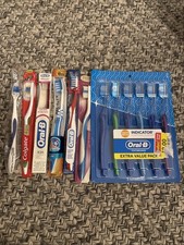 Toothbrush Lot Various Brands and Styles 12 Piece Lot Assorted Colors Unused