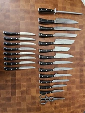 WUSTHOF 200 ANNIVERSARY BLACKWOOD HANDLES 23 PIECE KNIFE SET