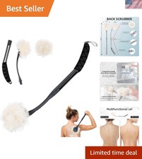 Loofah on a Stick, 20.5 Shower Sponge Loofah Back Scrubber, Exfoliation and ...