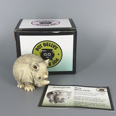 HARMONY BALL  KINGDOM POT BELLYS ''RICKY'' RHINO  TRINKET BOX ORIGNAL BOX 1429