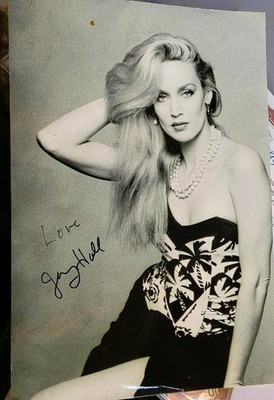 JERRY HALL signed 8x12 with COA ... model, BATMAN, URBAN COWBOY