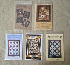 Lot of 5 Quilt Pattern Instructions, Simple pleasures, Cozy Strip  others