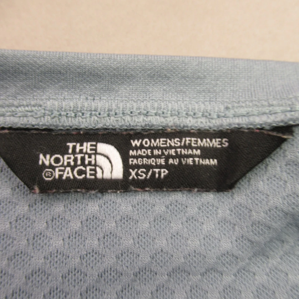 Camisa North Face para mujer XS manga larga ligera cuello redondo azul Foto 4 de 4