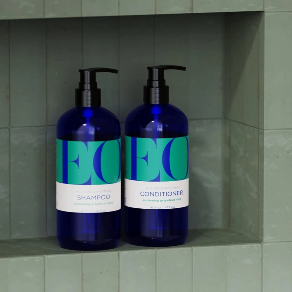 Champú y acondicionador EO botellas de 16 onzas (1 de cada una) pomelo y menta para cabello Foto 3 de 4