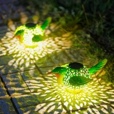 Solar Lanterns Outdoor Waterproof, 2 Pack Hummingbird Garden Lights Hanging o...