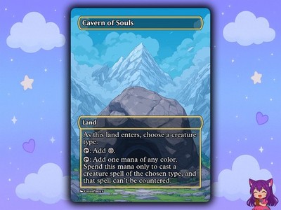 Cavern of Souls Land Chibi Anime Style Single Card Proxy Card Custom For EDH