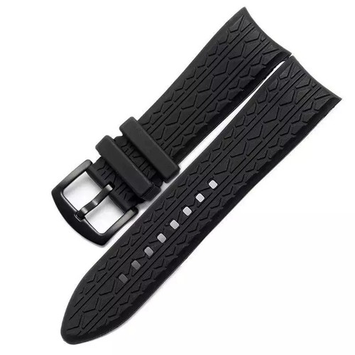 Cinturino Orologio Silicone per Porsche P6612 Gomma Nera Ricambio Cinturino Impermeabile - Foto 5 di 8