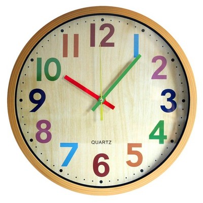 Wanduhr 12 Zoll Bunte Große Dekorative Vintage Style Nicht Tickend Uhr