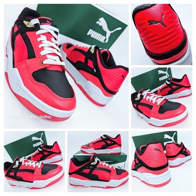 Puma US 12 Men's Red Black Grey Streetwear OG Retro Slipstream PEB 389968 01 NIB