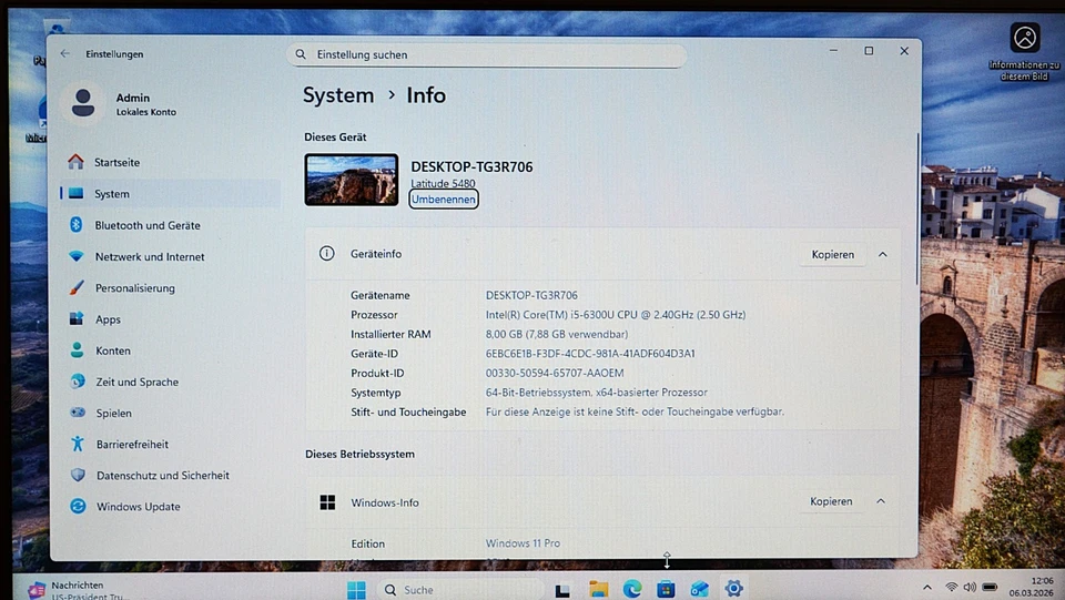 Dell Latitude 5480 · i5-6300U · 8GB · 256GB, Foto 2 von 5