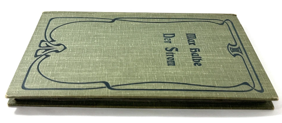Max Halbe Der Strom 1904 Hardcover Art Nouveau German Drama Antique Book - Image 4 of 4