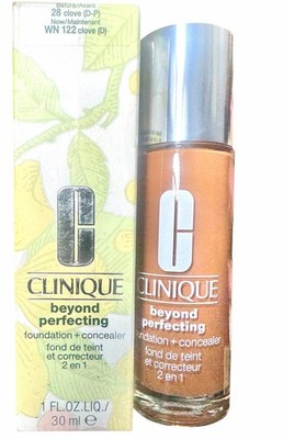 Clinique Beyond Perfecting Foundation + Concealer WN122 Clove 1oz New