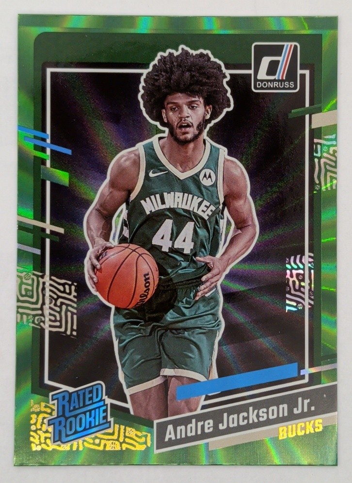 2023 Panini Donruss Andre Jackson Jr. #210 Green Laser Holo RC Rated Rookie