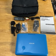 Craig Blue Portable DVD/CD Player 9-inch Swivel Screen CTFT712